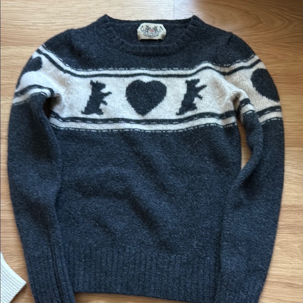 Juicy Couture Scotty dog Crewneck Sweater wool vintage XS